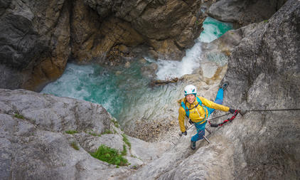 Klettern in der Galitzenklamm © TVB Osttirol / Hochzwei Media (Lettner Czemy GesbR)